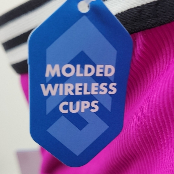 Free Country Women's Magenta Plus Size Track Stripe Tankini Size xxl - Picture 6 of 14